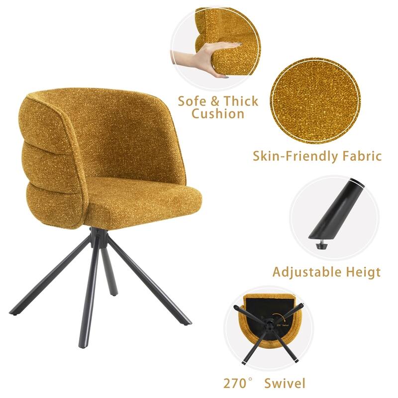270 Degree Swivel Modern Home Office Desk Chairs Set of 2