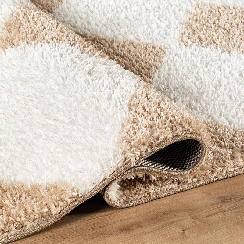 Diamond Wave Shag Rug - Cozy Feel for Living Room, Bedroom, or Entryway - Anthracite Dark Gray - Medium Pile