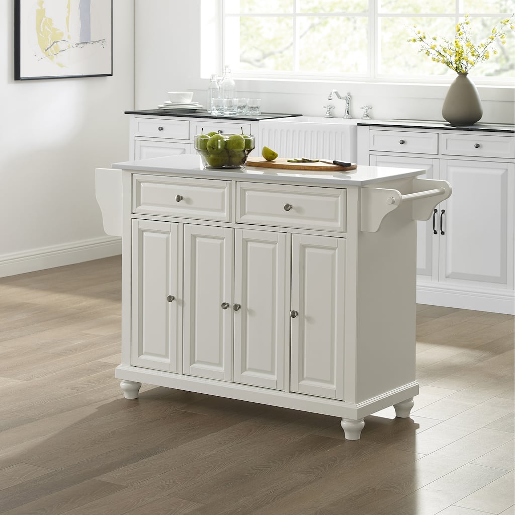 Crosley Cambridge Granite Top Full Size Kitchen Island/Cart - 51.5 "W x 18 "D x 36 "H