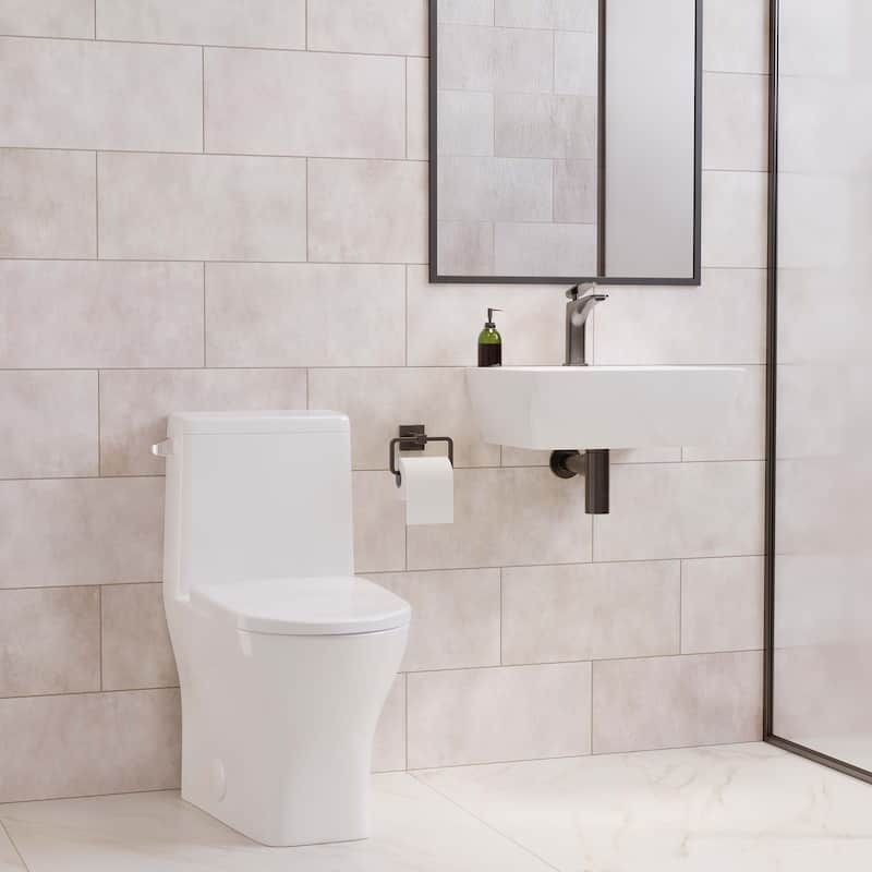Sublime Ii One-Piece Round Toilet With Left Side Flush, 10" Rough-In 1.28 Gpf - 13.98" x 28.74" 24.02"