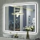 preview thumbnail 13 of 36, KIOTEE Rectangular Framed Front & Back LED Lighted Anti-Fog Tempered Glass Bathroom Vanity Mirror with ETL and 3-Year Warranty 40x36