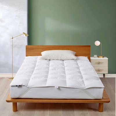 Serta White Goose Feather And Down Fiber Featherbed