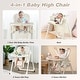 preview thumbnail 6 of 23, Babyjoy 4-in-1 Foldable Baby High Chair Height Adjustable Feeding - 32'' x 23'' x 42''