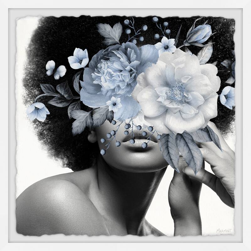 'Flower Mask' Framed Painting Print