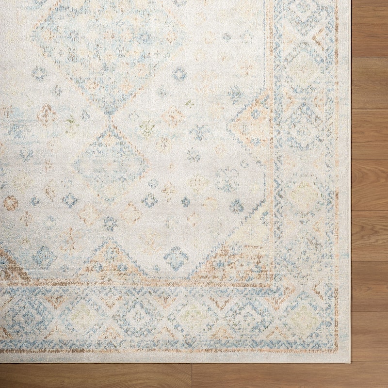 Livabliss Transitional Lillian Medallion Washable Area Rug