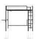 preview thumbnail 31 of 31, Furniture of America Jackson Modern Black Metal Loft Bed with Dual Desks and Closet Rod