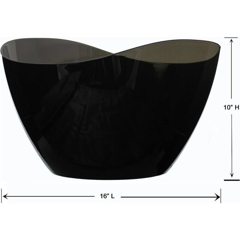 Prodyne AB-55-B Black Wave Party Tub