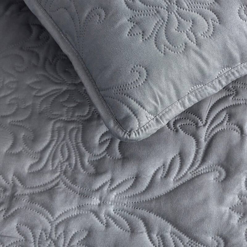 Sophia & William 2/3 Pieces Quilt Set, Reversible Microfiber Bedding Bedspread Coverlet Set