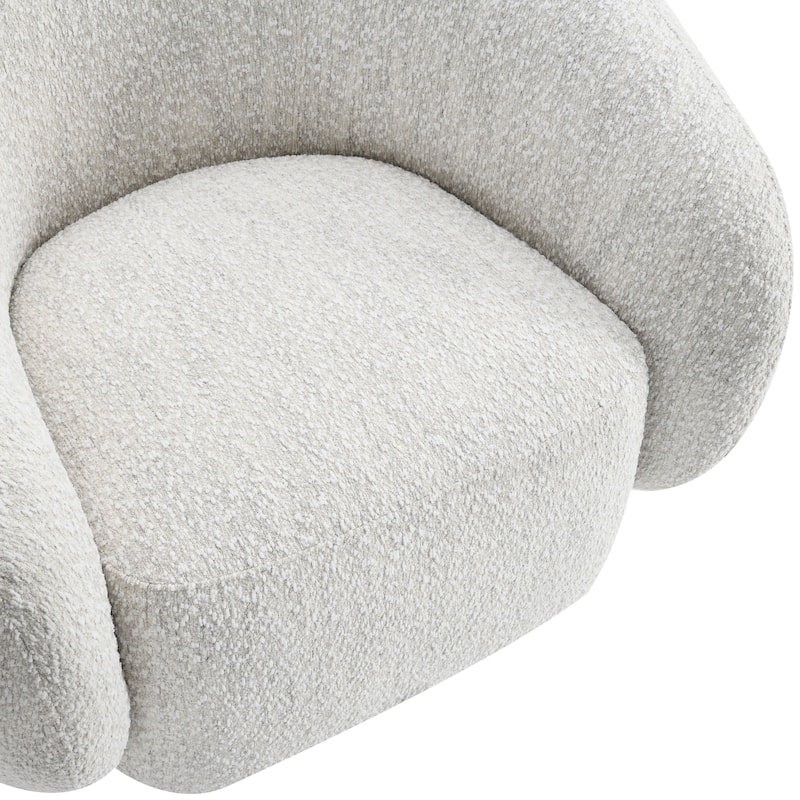 Furniture of America Erynn Modern 42-inch Boucle Swivel Accent Chair