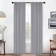 preview thumbnail 8 of 198, Superior Solid Machine Washable Room Darkening Curtains with Back Tabs, Set of 2 26" x 84" - Silver