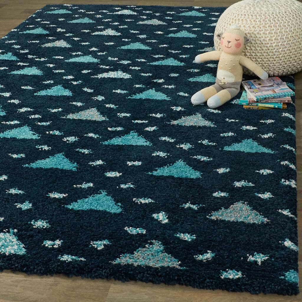 Belmonte Geometric Shag Area Rug
