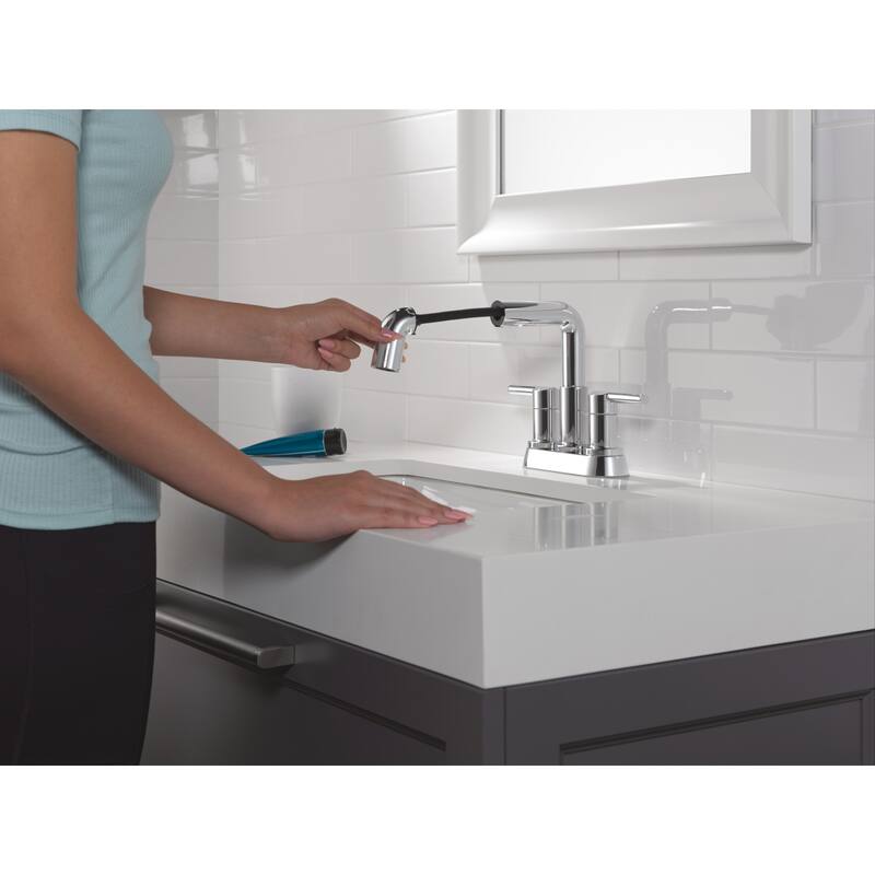 Delta 25849LF-PD Nicoli 1.2 GPM Centerset Bathroom Faucet with Pull