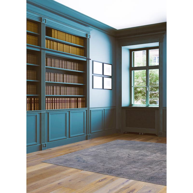 ECARPETGALLERY Hand-knotted Color Transition Denim Blue Wool Rug - 9'4 x 12'6
