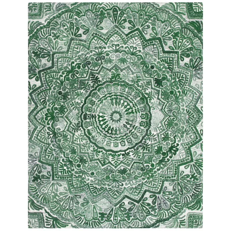 SAFAVIEH Handmade Marquee Genta Modern Medallion Wool Rug