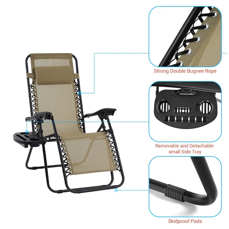 LIVOOSUN Zero Gravity Patio Chairs (Set of 2)