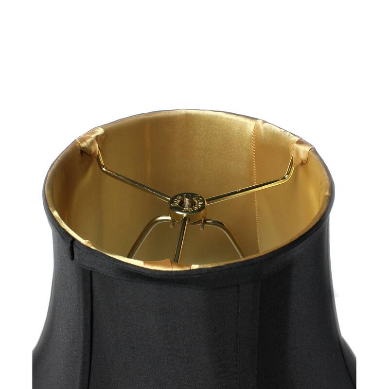 7x14x11 Black with Gold Lining Bell Lampshade