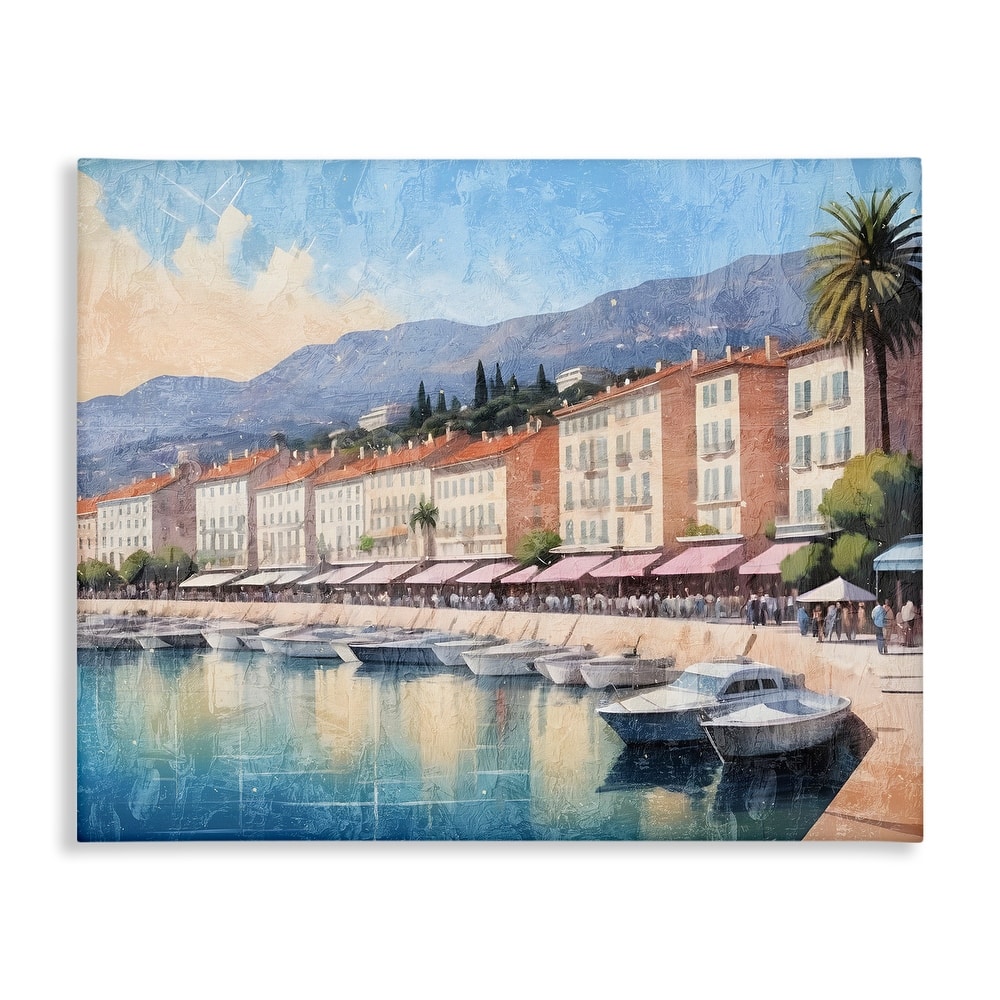 Stupell Quaint Seaside Marina Canvas Wall Art Design By Kim Allen