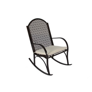 Garden Oiled Copper Metal Rocking Chair with Cushion