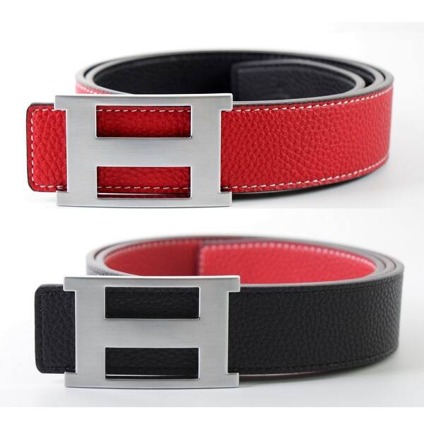 Shop Women Man H And 8 Belt Reversible Leather With Removable Buckle Fits From Size 26 To 34 Waist Overstock 11653423