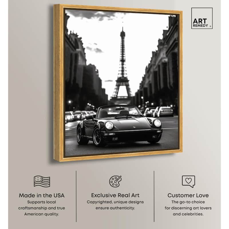 Street Scene with Porsche Canvas by Art Remedy