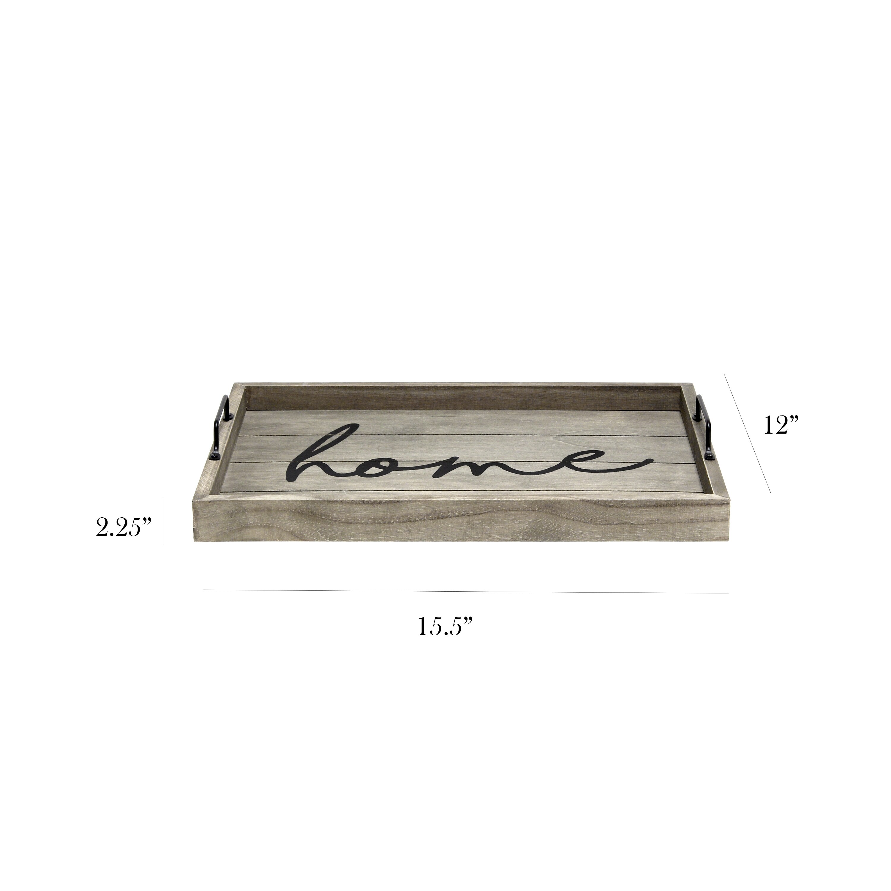 Shop Elegant Designs Decorative Wood Serving Tray Overstock
