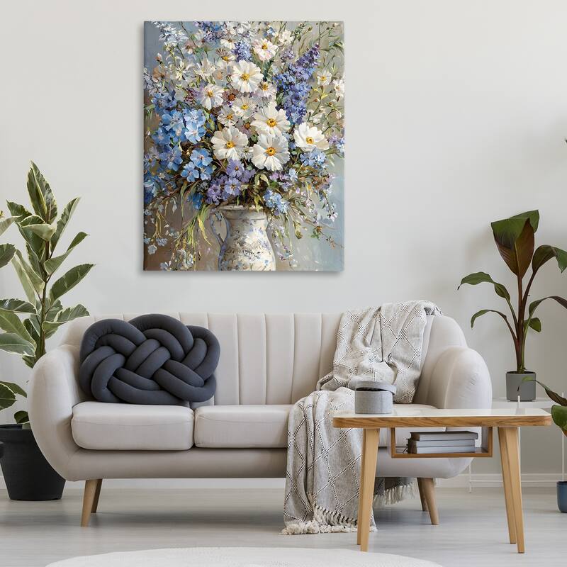 Stupell Flowers in Chinoiserie Vase Canvas Wall Art Design By Franklyn Gregory