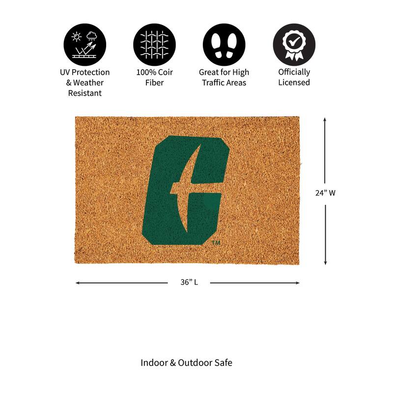 UNC Charlotte Full Color Indoor/Outdoor Coir Mat