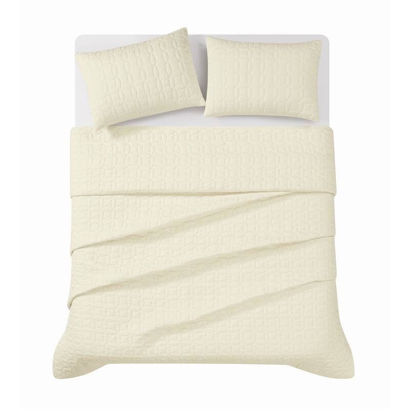 Cannon Geo Circle Solid Quilt Set