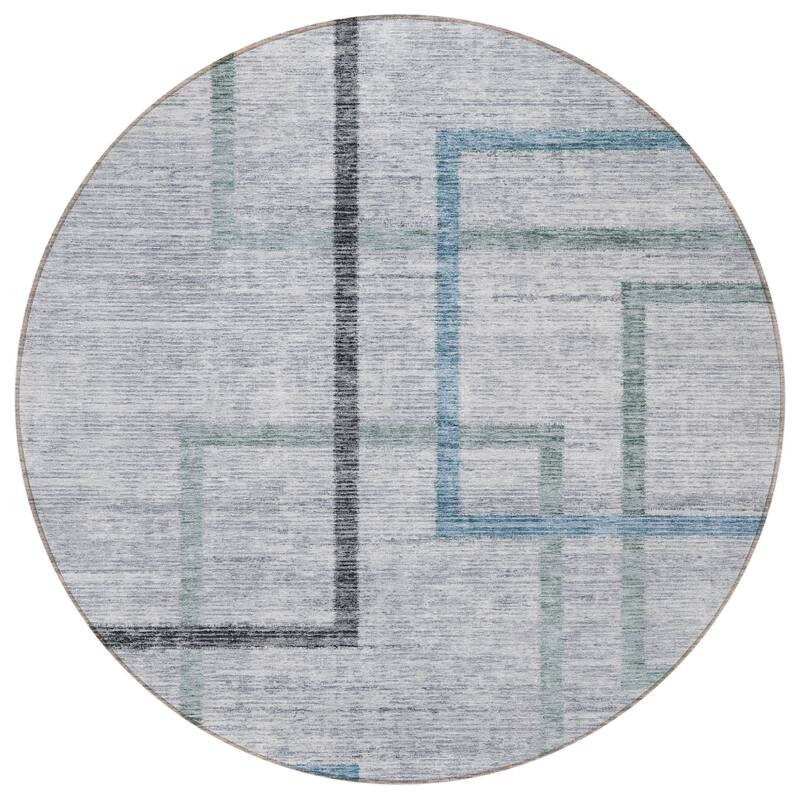 HomeRoots Geometric Transitional Rectangle Outdoor Rug
