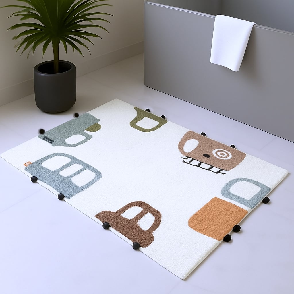 HomeRoots Juvenile/Youth Transitional Rectangle Area Rug - 48.00 in. x 32.00 in. x 0.30 in.