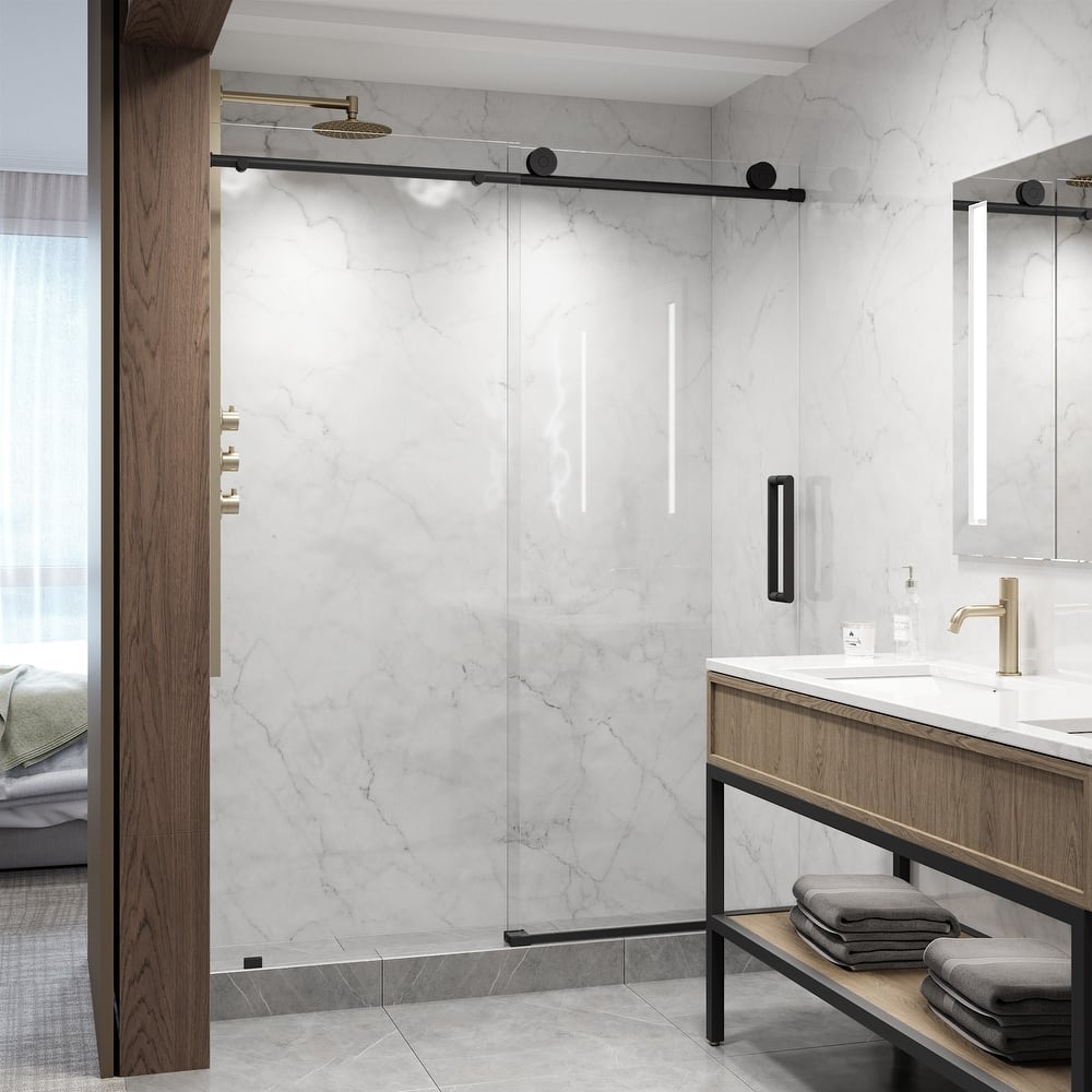 VIGO Elan Frameless Sliding Shower Door