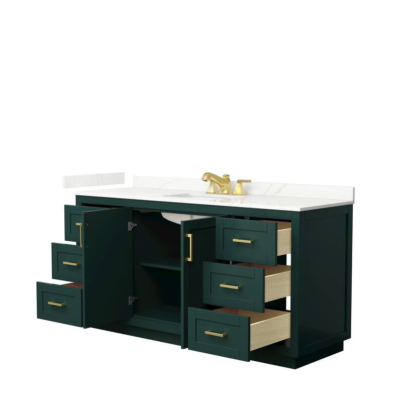 Miranda 66-inch Single Vanity, Quartz Top