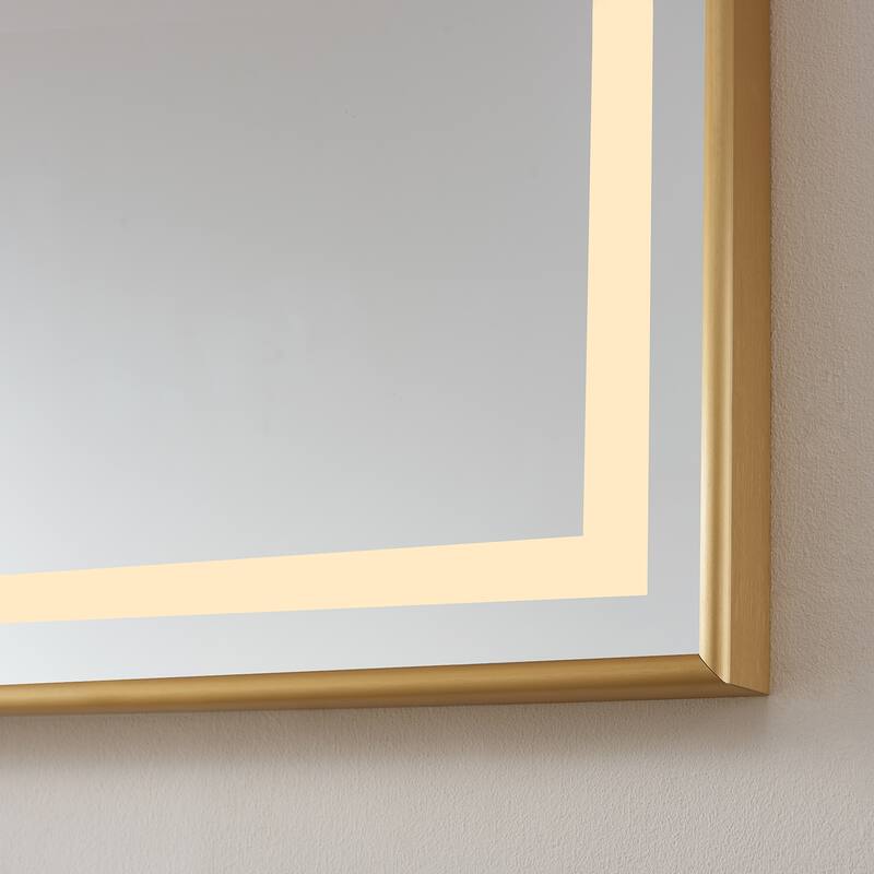 72" Rectangular LED Lighted Accent Bathroom/Vanity Wall Mirror - 72