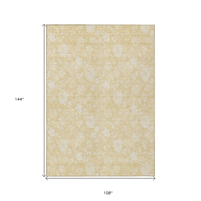 HomeRoots Floral Transitional Rectangle Outdoor Rug