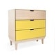 preview thumbnail 6 of 15, Kabano Modern Kids 3-Drawer Dresser - Nico & Yeye Yellow
