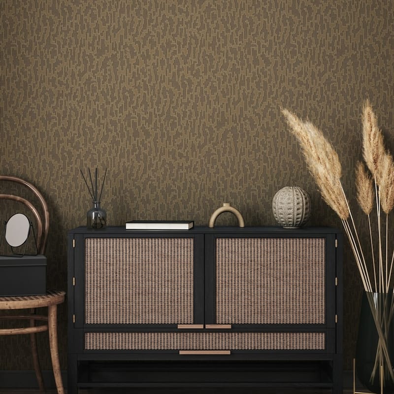 Abstract Metallic Accents Glam Solid Color Wallpaper