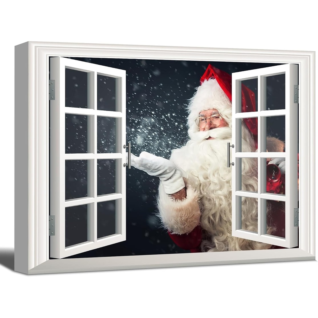 Santa Claus Wall Paintings Fake Window View Wall Art