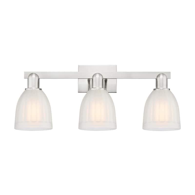 Innovations Lighting 716-3W-12-25 Brookfield Vanity Brookfield 3 Light - Brushed Satin Nickel / White