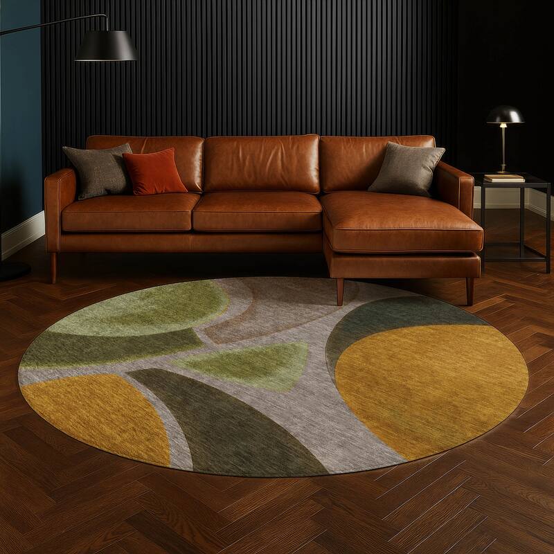 Machine Washable Indoor/ Outdoor Modern Hays Chantille Rug