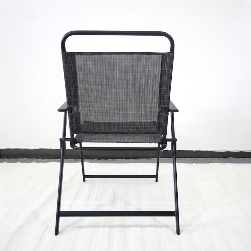 Dining Set for 4 People, Dining Table with Tempered Glass Top, Outdoor Table and Chairs with 4 Folding Chairs and Umbrella