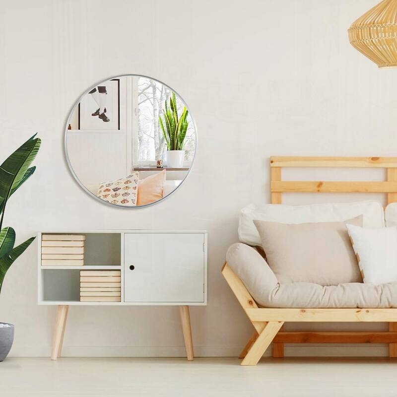 Metal Framed Round Bathrrom Mirror