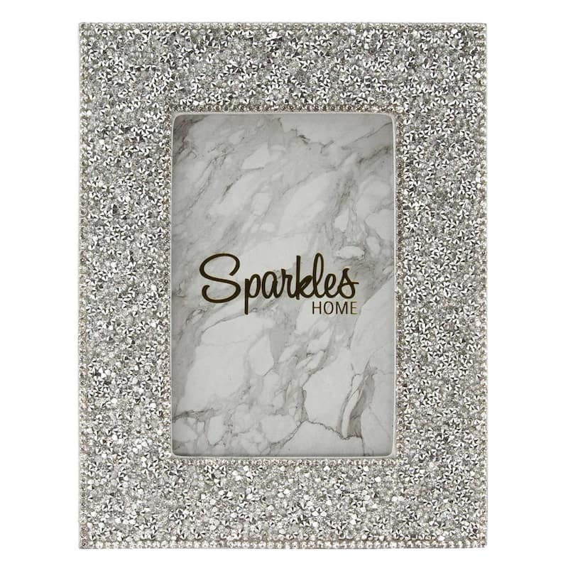 Sparkles Home Luminous Rhinestone Picture Frame - 4x6 - Silver