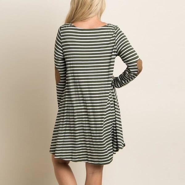 Shop Striped Dresses 2018 Spring Women Dress Long Sleeve O Neck