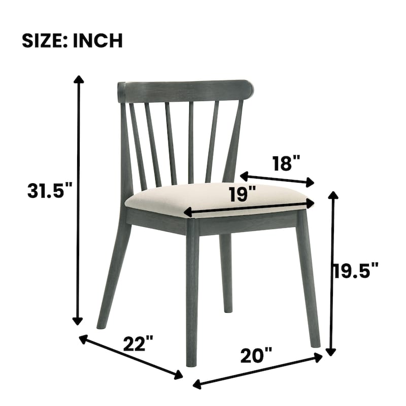 2 Pieces Set Dining Side Chair Rustic Modern Farmhouse Design Retro Design Easy To Assembly