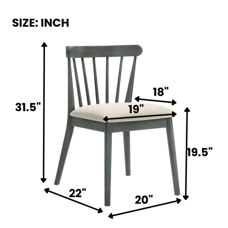 Dining Chair Simple Office Chair Set of 2 Coffee Chair Gray Dressing Chair Kitchen Chair with Wood Legs