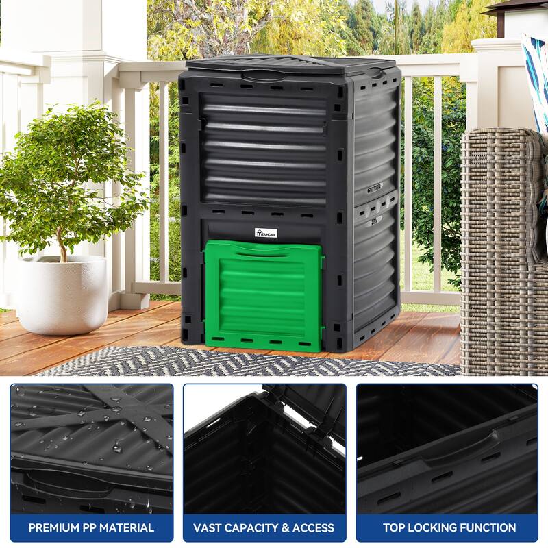 80 Gal. Plastic Outdoor Stationary Composter