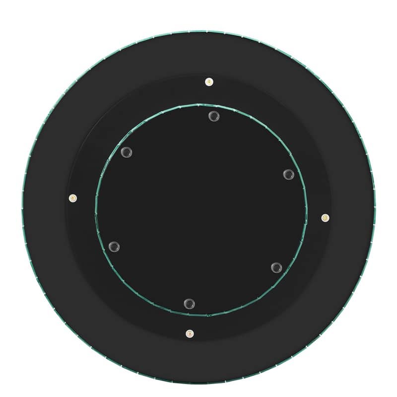 Round Mirrored Coffee Table Accent Table with Crushed Diamond