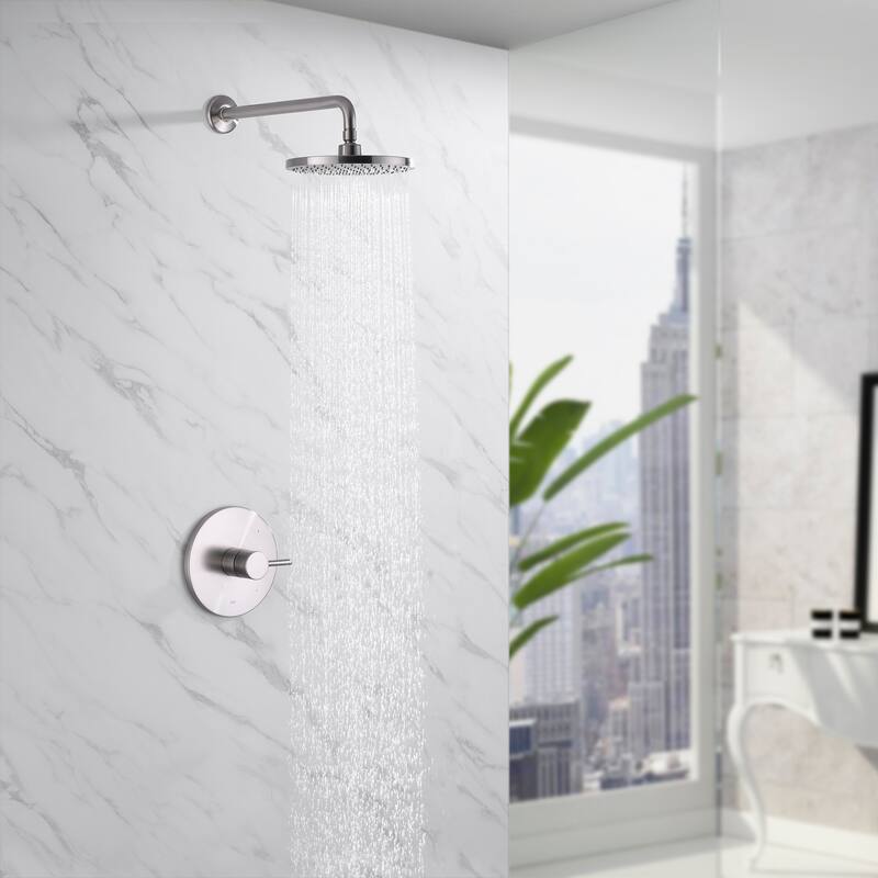 Luxier SS-B01 Single-Handle 1-Spray Shower Faucet with Valve