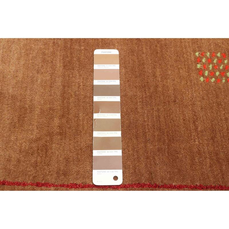 ECARPETGALLERY Hand Loomed Kashkuli Gabbeh Brown Wool Rug - 4'11 x 6'9
