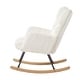 preview thumbnail 41 of 51, Teddy Fabric Tufted Glider Rocking Chair with Metal Frame